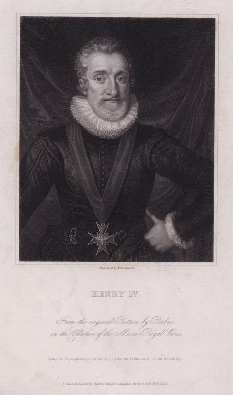 Henrik IV, Frankrikes kung (gravyr) av Frans II (after) Pourbus