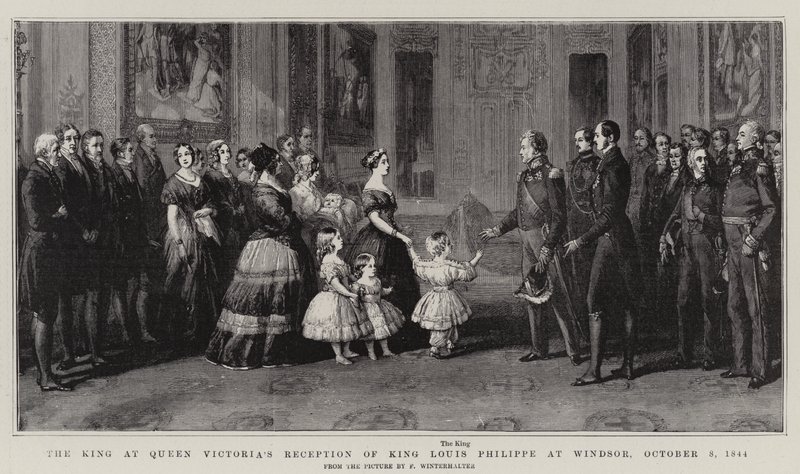 Kungen vid drottning Victorias mottagning av kung Louis Philippe i Windsor, 8 oktober 1844 av Franz Xaver Winterhalter