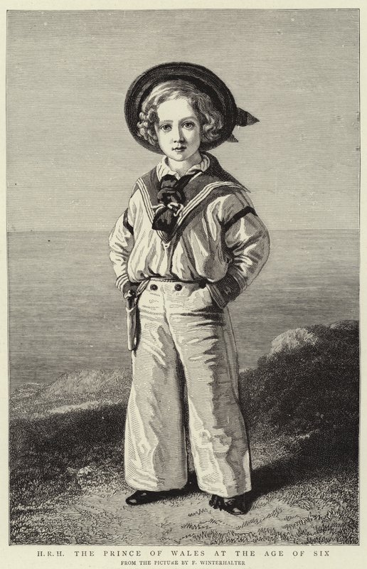 H R H Prinsen av Wales vid sex års ålder (gravyr) av Franz Xaver  Winterhalter (after)
