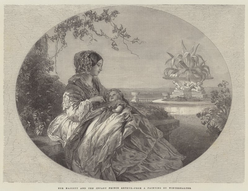Hennes majestät och det lilla barnet prins Arthur av Franz Xaver Winterhalter