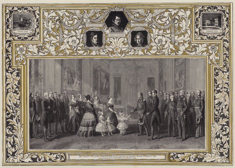 Hennes Majestät Drottningen tar emot kung Louis Philippe i Windsor Castle, 8 oktober 1844 av Franz Xaver Winterhalter