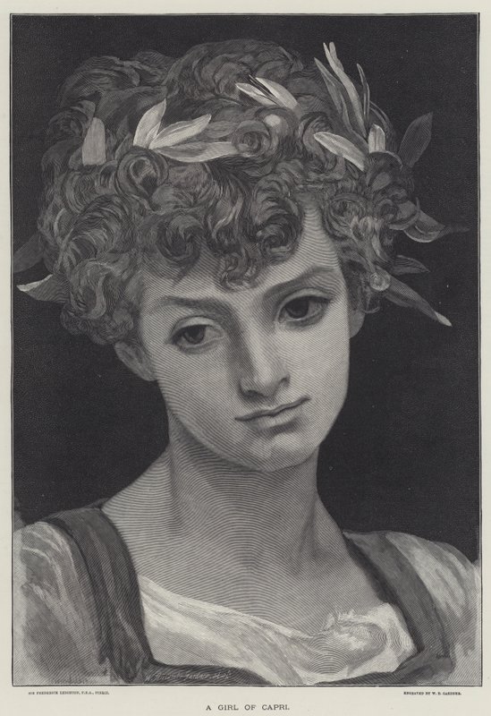 En flicka från Capri av Frederic Leighton