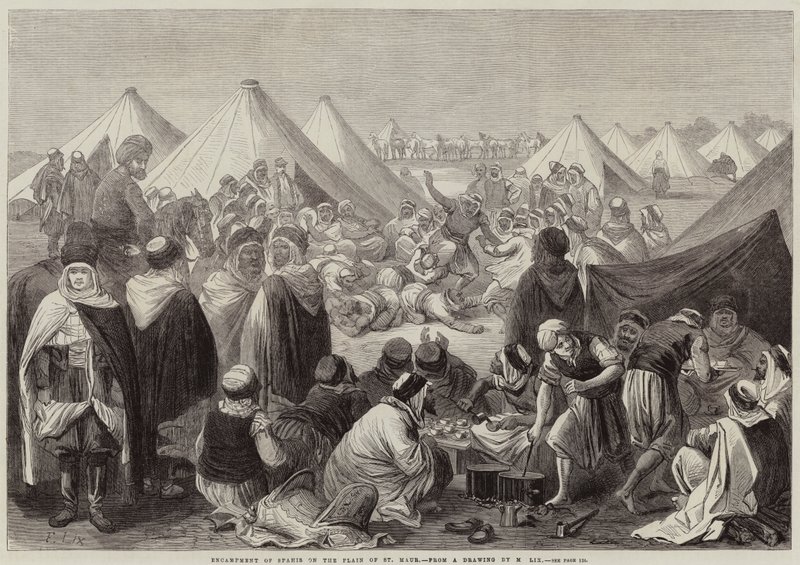 Spahis läger på S:t Maur-slätten av Frederic Theodore Lix
