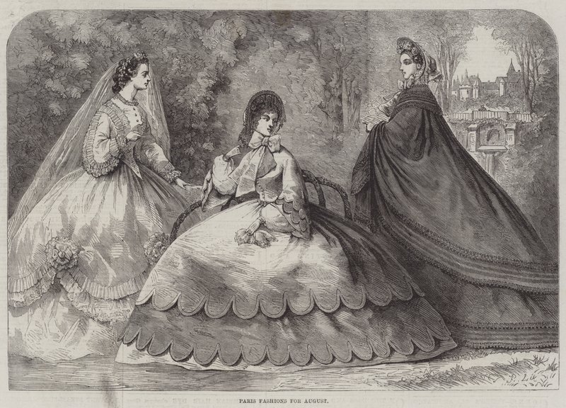 Mode i Paris i augusti av Frederic Theodore Lix