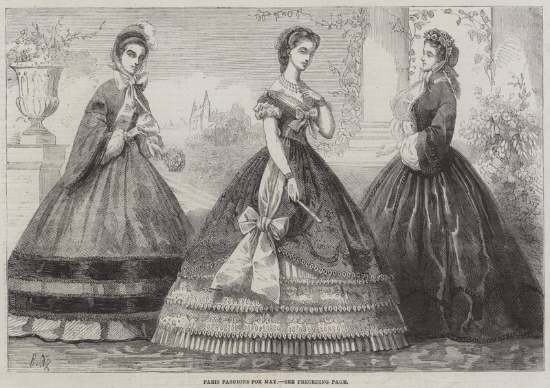 Mode i Paris i maj av Frederic Theodore Lix