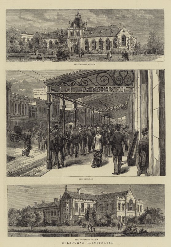 Melbourne illustrerad av Frederic Villiers