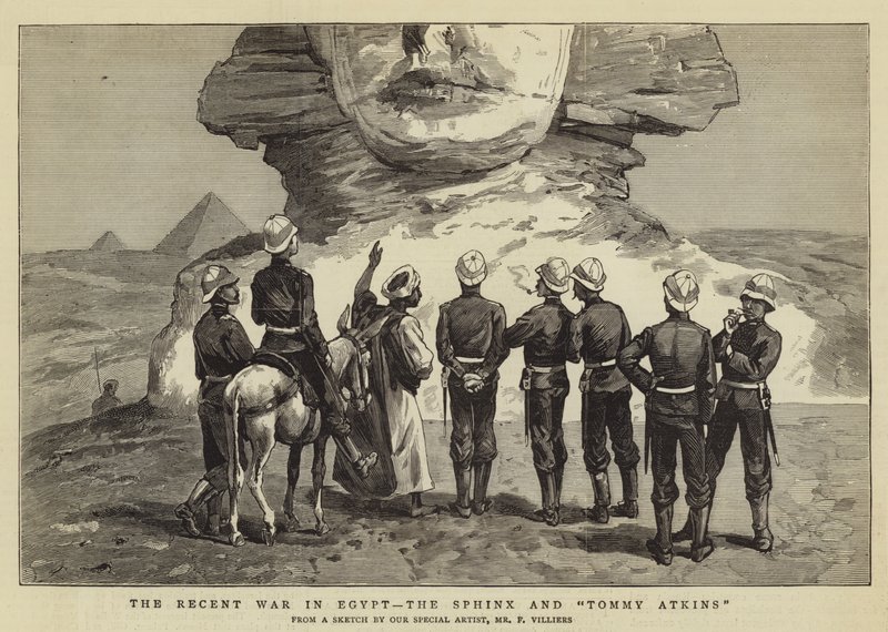 Det senaste kriget i Egypten, sfinxen och Tommy Atkins av Frederic Villiers