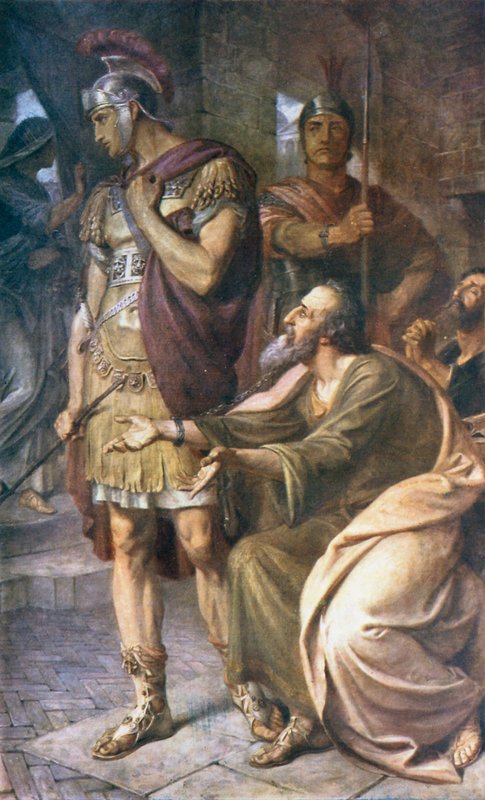 Paulus i Rom (färglitografi) av Frederic James Shields