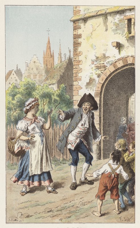 I Paris finns det en dam (färg litho) av Frederic Theodore (after) Lix