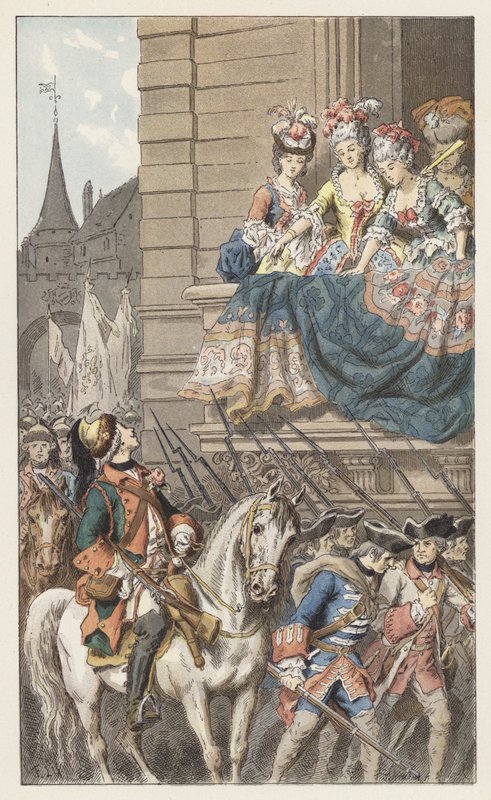 Joli drake (färg litho) av Frederic Theodore (after) Lix