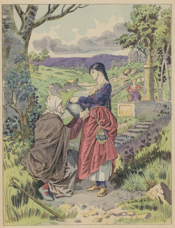 Les Fees, The Fairies (färg litho) av Frederic Theodore (after) Lix