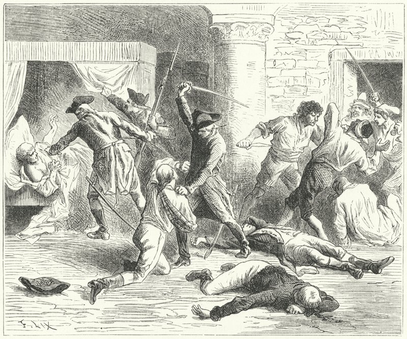 Massaker av fransmännen i Verona av Frederic Theodore (after) Lix