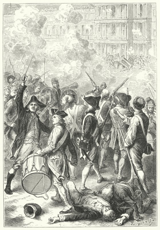 Stormning av Tuileripalatset av sans-culottes av Frederic Theodore (after) Lix