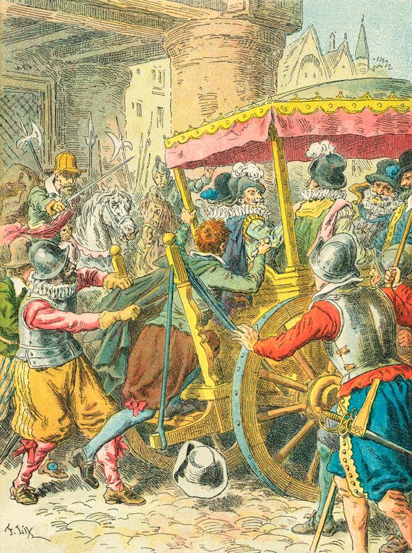 Mordet på kung Henrik IV av Frankrike av Frederic Theodore Lix