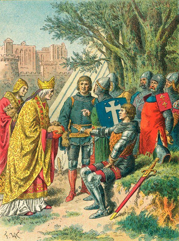 Bertrand du Guesclin och den påvliga legaten av Frederic Theodore Lix