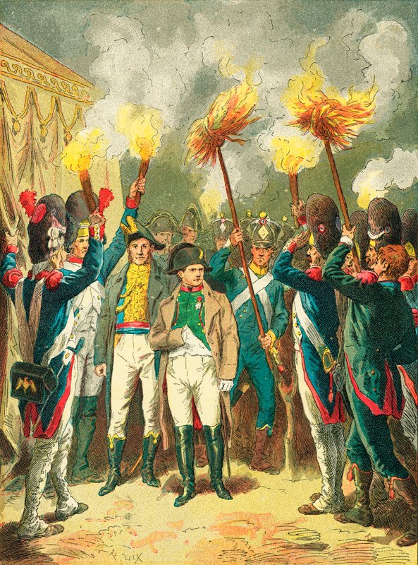 Dagen före slaget vid Austerlitz av Frederic Theodore Lix