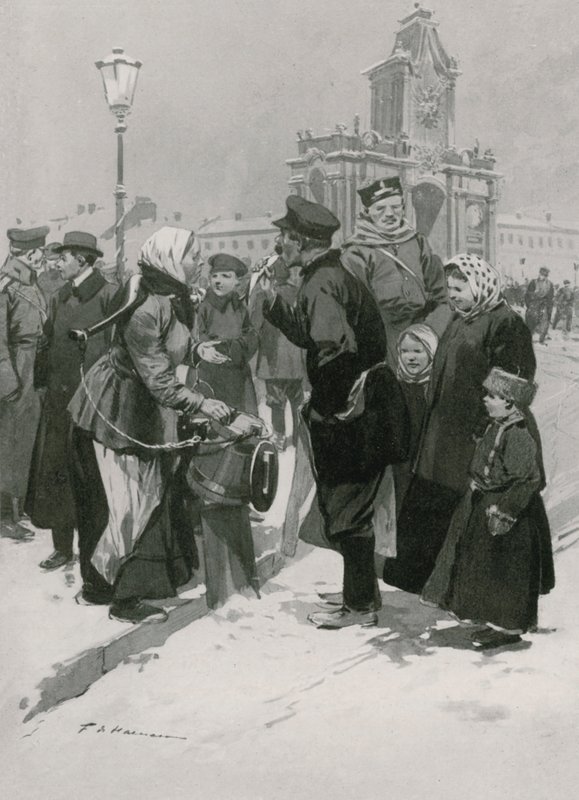 En gatuförsäljare av saltsill av Frederic de Haenen