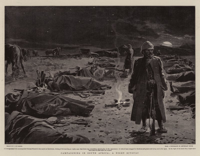 Kampanj i Sydafrika, A Night Bivouac av Frederic de Haenen