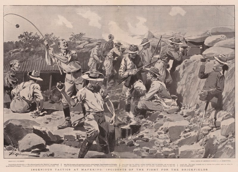 Genialisk taktik på Mafeking, Incidents of the Fight for the Brickfields av Frederic de Haenen
