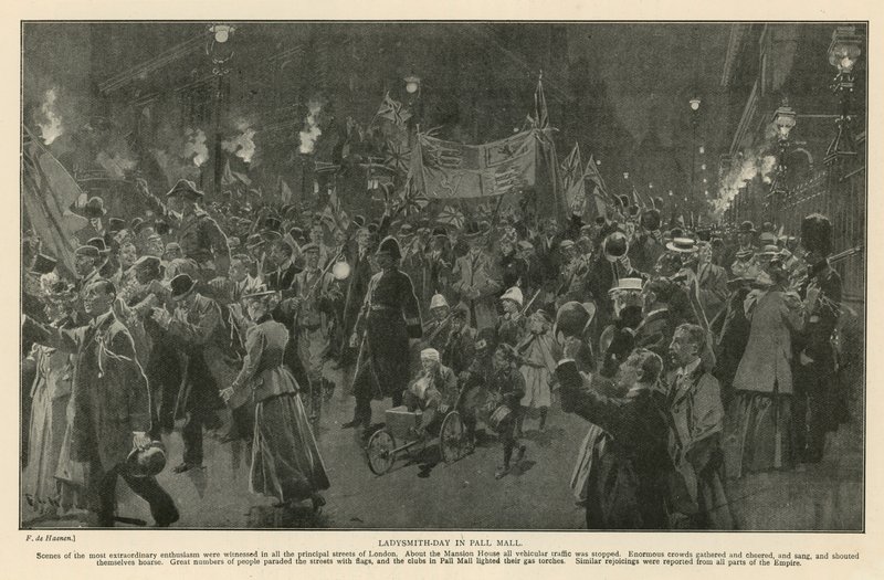 Ladysmith-dagen i Pall Mall av Frederic de Haenen