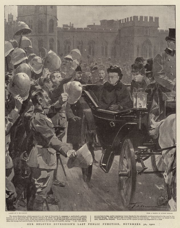 Vår älskade suveräns sista offentliga funktion, 30 november 1900 av Frederic de Haenen
