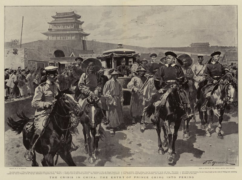 Krisen i Kina, Prins Chings inträde i Peking av Frederic de Haenen