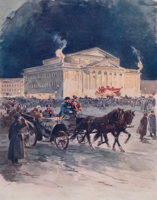 Imperial Opera House efter en galaföreställning av Frederic de Haenen