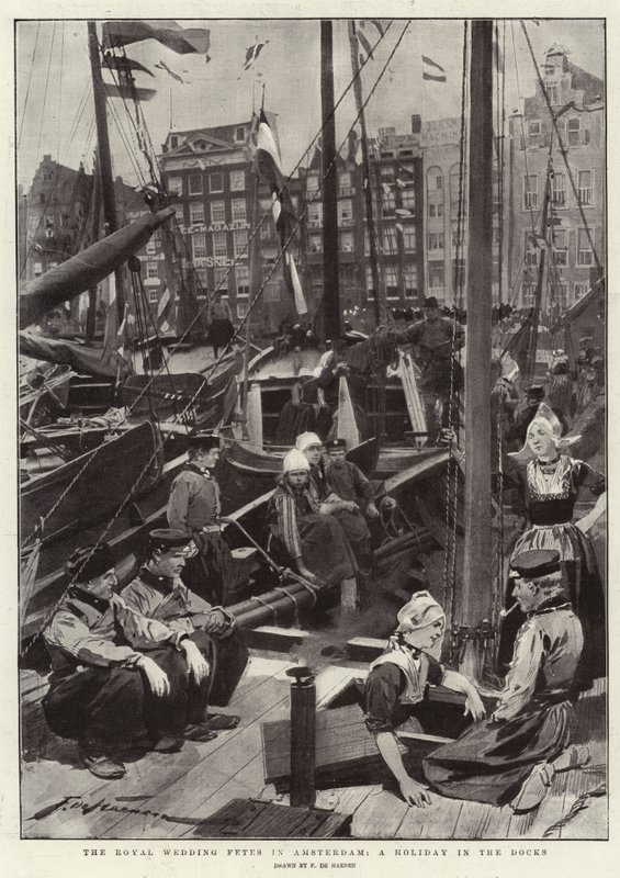 De kungliga bröllopsfesterna i Amsterdam, en semester i hamnen av Frederic de Haenen