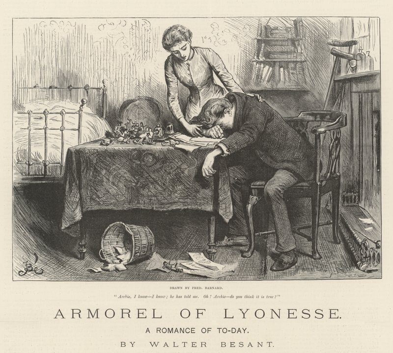 Armorel of Lyonesse, en roman från idag, av Walter Besant av Frederick Barnard