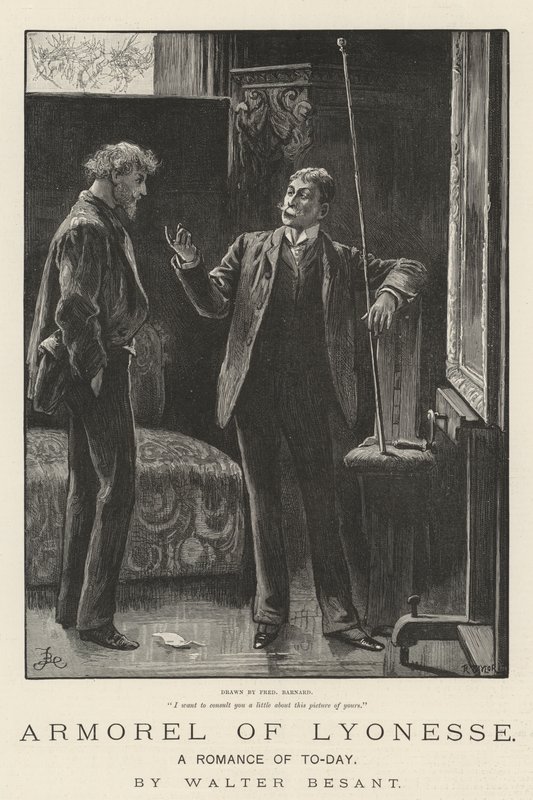 Armorel of Lyonesse, en roman från idag, av Walter Besant av Frederick Barnard