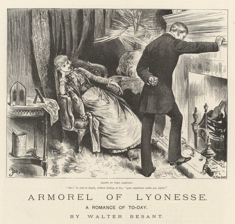 Armorel of Lyonesse, en roman från idag, av Walter Besant av Frederick Barnard