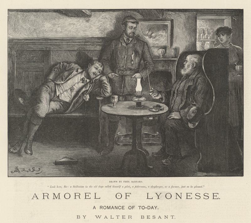 Armorel of Lyonesse, en roman från idag, av Walter Besant av Frederick Barnard