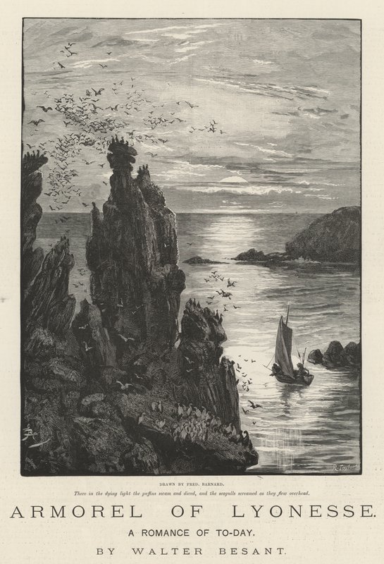Armorel of Lyonesse, en roman från idag, av Walter Besant av Frederick Barnard