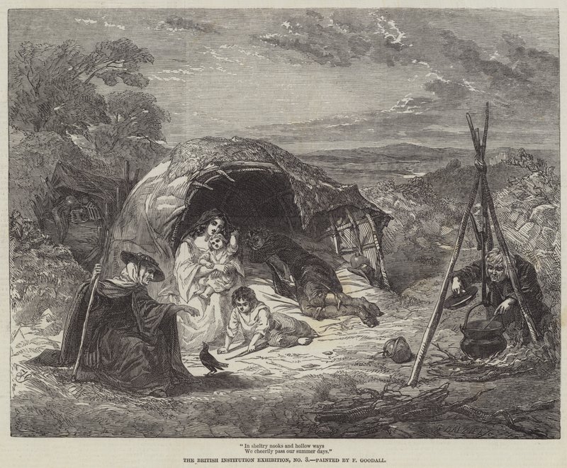 I skyddande skrymslen och ihåliga vägar fördriver vi glatt våra sommardagar av Frederick Goodall