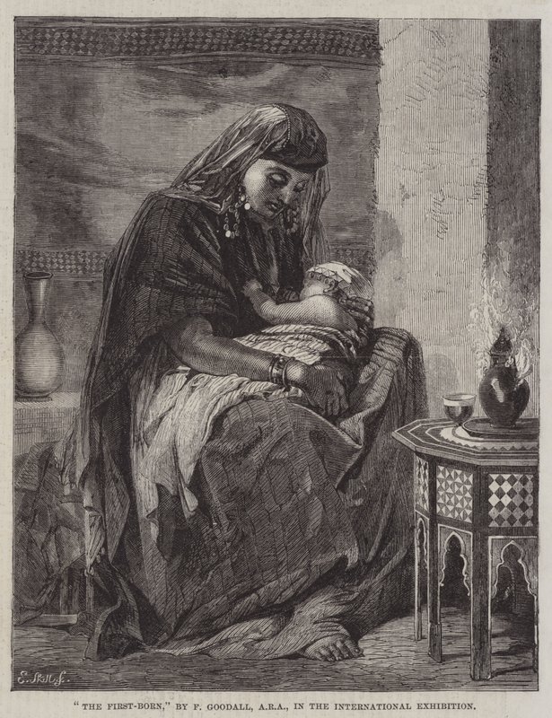 Den förstfödda, i den internationella utställningen av Frederick Goodall