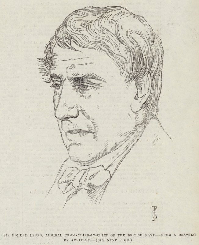 Sir Edmund Lyons, överste amiral i den brittiska flottan av Frederick John Skill