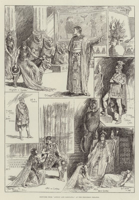 Skisser från Antony och Cleopatra, på Prinsessans teater av Frederick Pegram