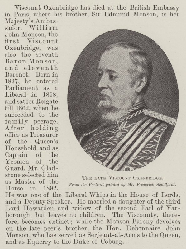 Den framlidne Viscount Oxenbridge av Frederick Smallfield
