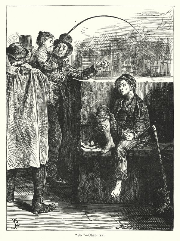 Illustration till Dickens Bleak House (litografi) av Frederick (after) Barnard