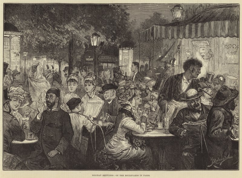 Holiday Sketches, på boulevarderna i Paris av Frederick Barnard