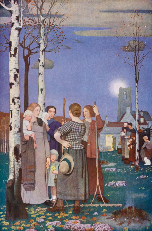 I den stora skuggans dagar (färglitografi) av Frederick Cayley Robinson