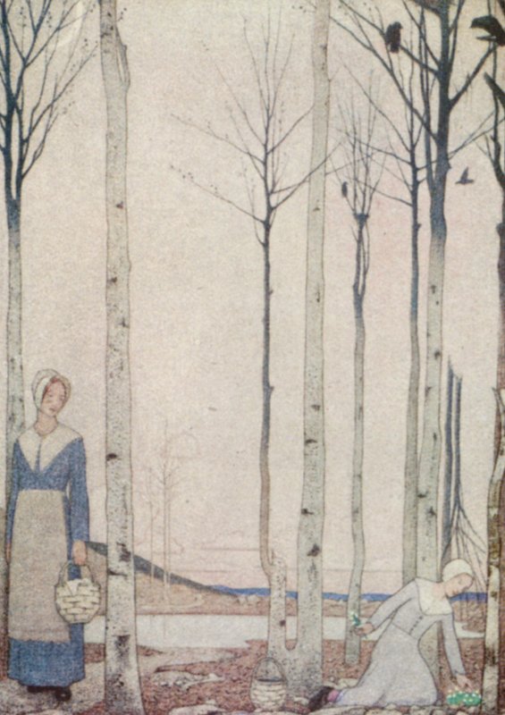 Quakers helgon: Bleka vindblommor (färglitografi) av Frederick Cayley Robinson