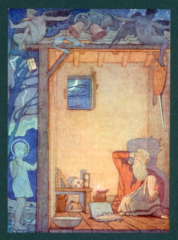 Sankt Kristoffer, 300-talet, festival 25 juli (färglitografi) av Frederick Cayley Robinson