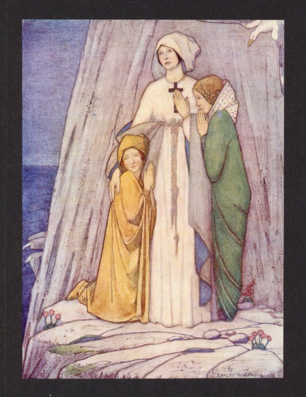 S:ta Etheldreda, 800-talet, Festival 23 juni (färglitografi) av Frederick Cayley Robinson
