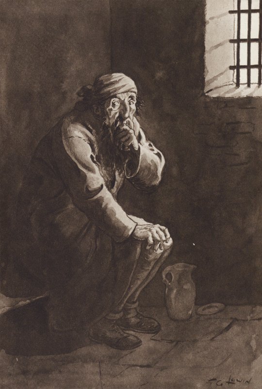 Fagin, från Oliver Twist, av Charles Dickens (gravyr) av Frederick George Lewin