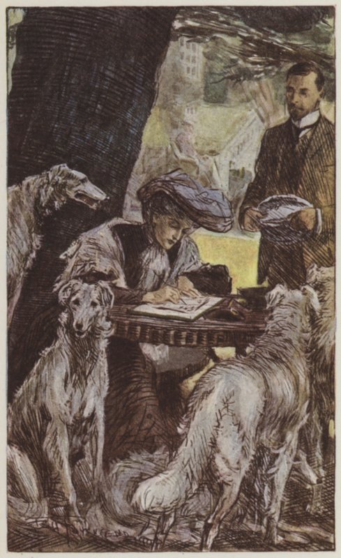 Illustration för They av Rudyard Kipling (färg litho) av Frederick Henry Townsend