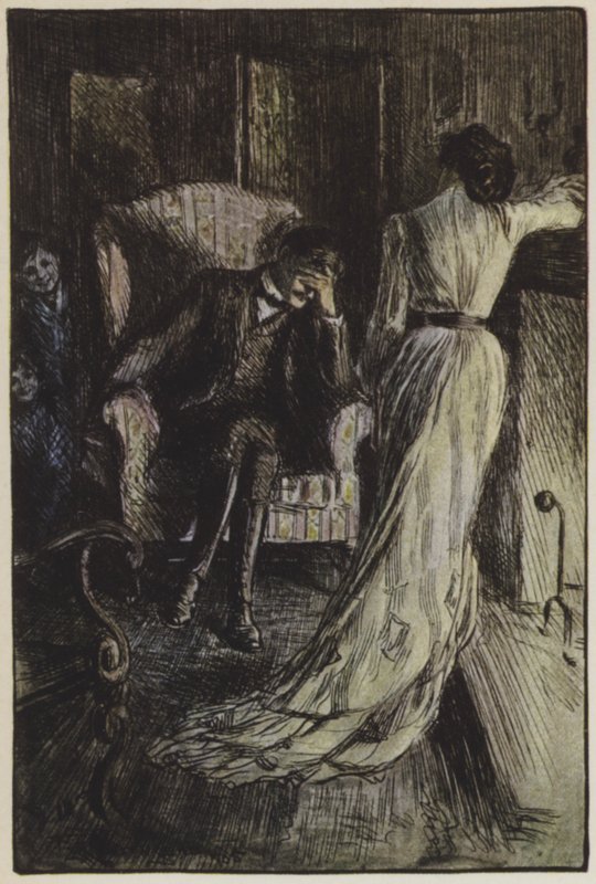 Illustration för They av Rudyard Kipling (färg litho) av Frederick Henry Townsend