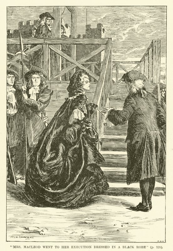 Mrs Macleod gick till sin avrättning klädd i en svart dräkt av Frederick Henry Townsend