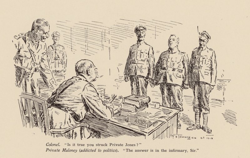 Soldat anklagad för att ha slagit en kamrat (litografi) av Frederick Henry Townsend