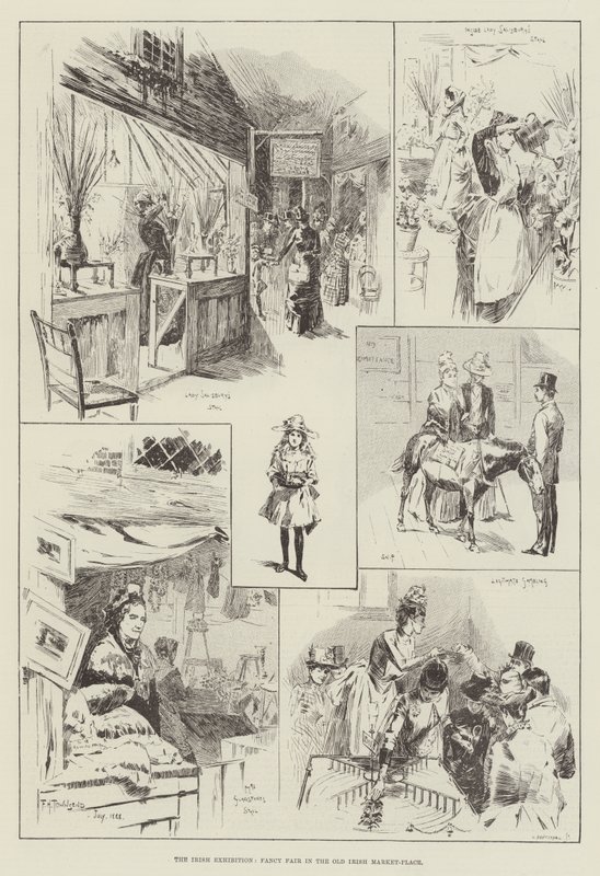 The Irish Exhibition, Fancy Fair på Old Irish Market-Place av Frederick Henry Townsend